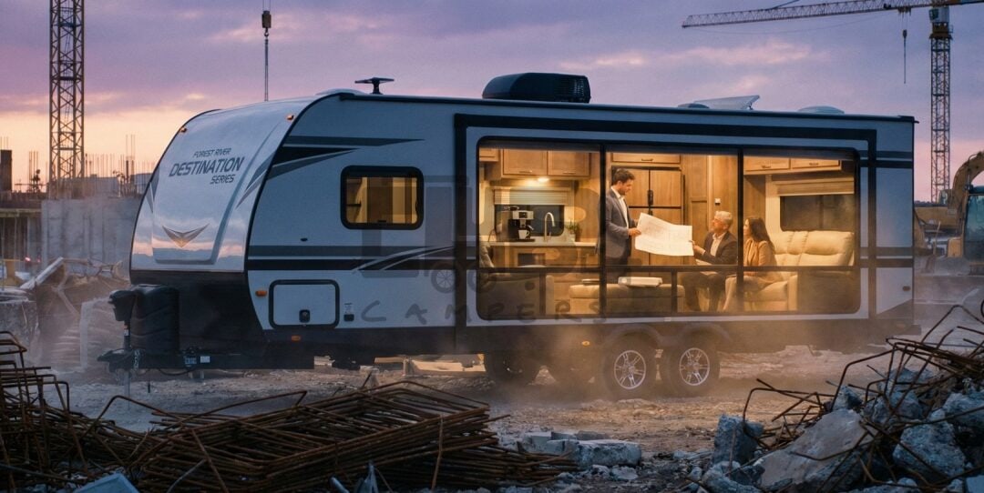 The “Site Office” Solution: Why Top Developers Are Ditching Portable Cabins for Caravans